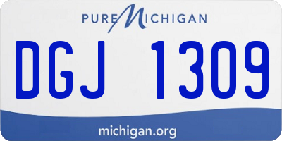 MI license plate DGJ1309