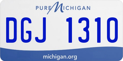 MI license plate DGJ1310
