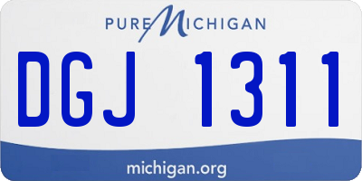 MI license plate DGJ1311
