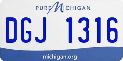 MI license plate DGJ1316