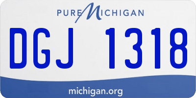 MI license plate DGJ1318