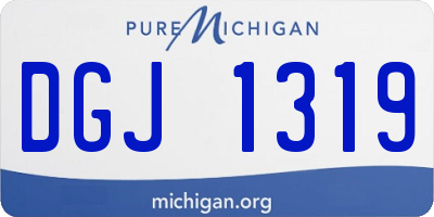 MI license plate DGJ1319