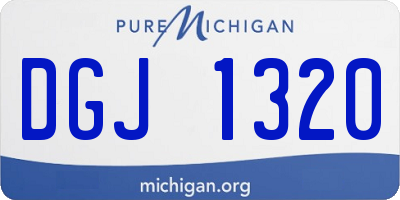 MI license plate DGJ1320