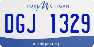 MI license plate DGJ1329