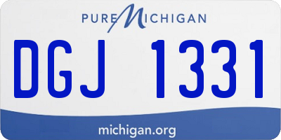 MI license plate DGJ1331