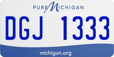MI license plate DGJ1333
