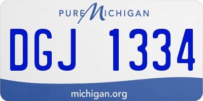 MI license plate DGJ1334