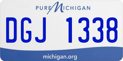 MI license plate DGJ1338