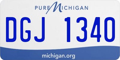 MI license plate DGJ1340