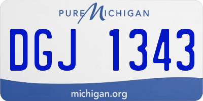 MI license plate DGJ1343
