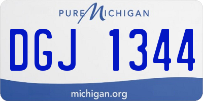 MI license plate DGJ1344