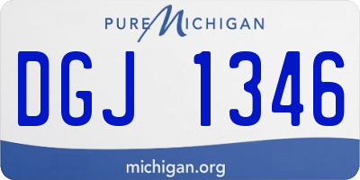 MI license plate DGJ1346