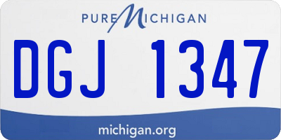 MI license plate DGJ1347
