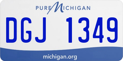 MI license plate DGJ1349