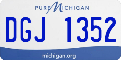 MI license plate DGJ1352