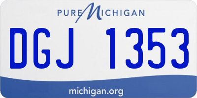 MI license plate DGJ1353
