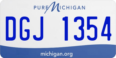MI license plate DGJ1354