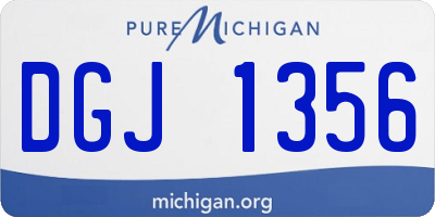 MI license plate DGJ1356