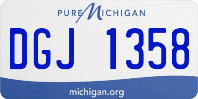 MI license plate DGJ1358