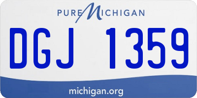 MI license plate DGJ1359