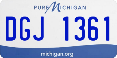 MI license plate DGJ1361