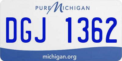 MI license plate DGJ1362