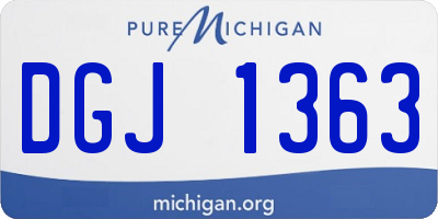 MI license plate DGJ1363