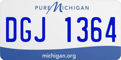 MI license plate DGJ1364