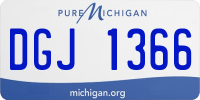 MI license plate DGJ1366