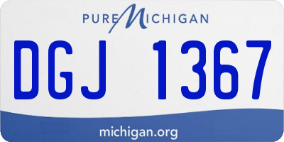 MI license plate DGJ1367
