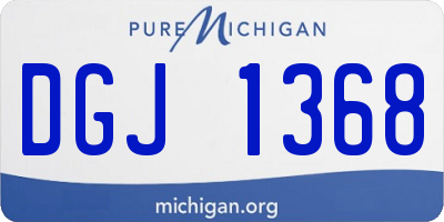 MI license plate DGJ1368