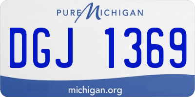 MI license plate DGJ1369