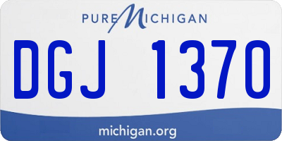MI license plate DGJ1370