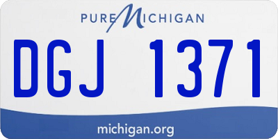 MI license plate DGJ1371