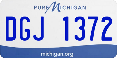 MI license plate DGJ1372