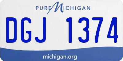 MI license plate DGJ1374
