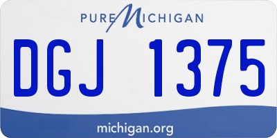 MI license plate DGJ1375