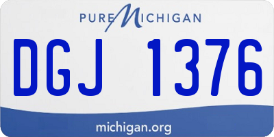 MI license plate DGJ1376