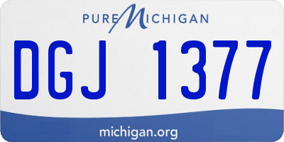 MI license plate DGJ1377