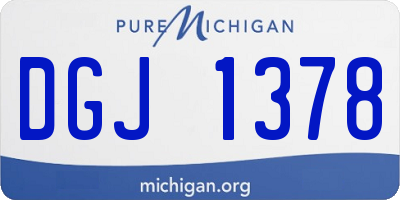 MI license plate DGJ1378