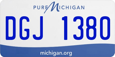 MI license plate DGJ1380
