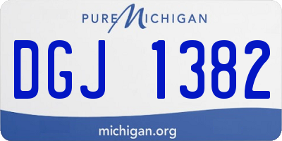 MI license plate DGJ1382