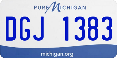 MI license plate DGJ1383