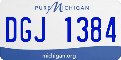 MI license plate DGJ1384
