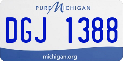 MI license plate DGJ1388