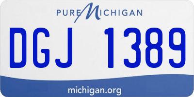 MI license plate DGJ1389