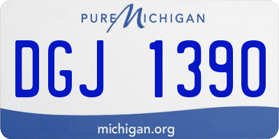 MI license plate DGJ1390