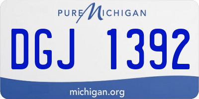 MI license plate DGJ1392