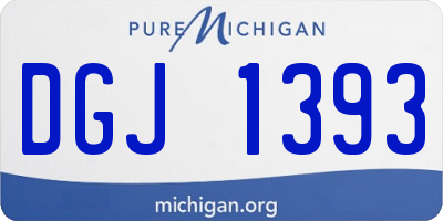MI license plate DGJ1393