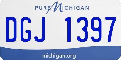 MI license plate DGJ1397
